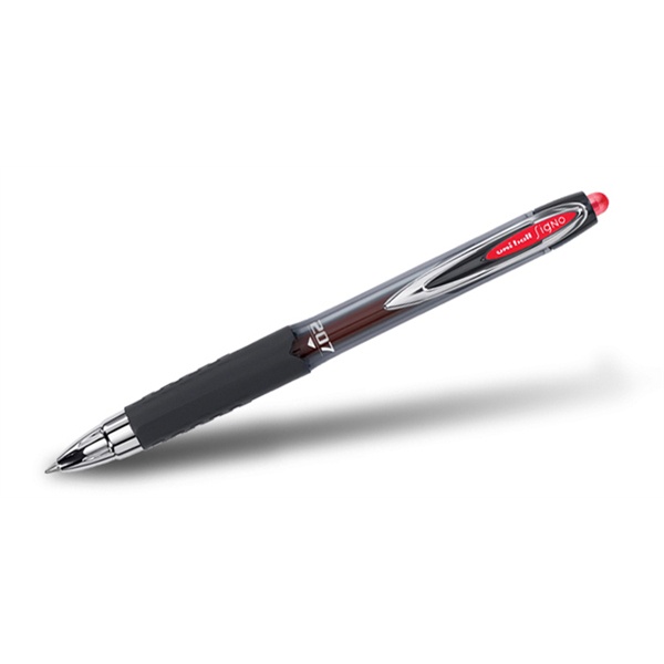 Uniball 207 Retractable Signo Gel Pen Grip & Colored Ink GBSGPEN - Red